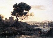Claude Lorrain Landscape with Shepherds   The Pont Molle fgh oil on canvas